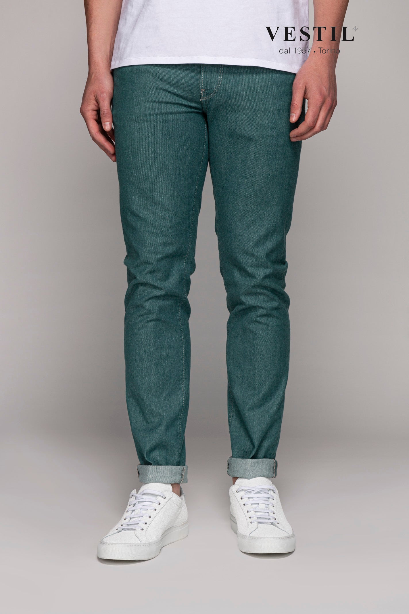 PT05 pantalone verde acceso uomo