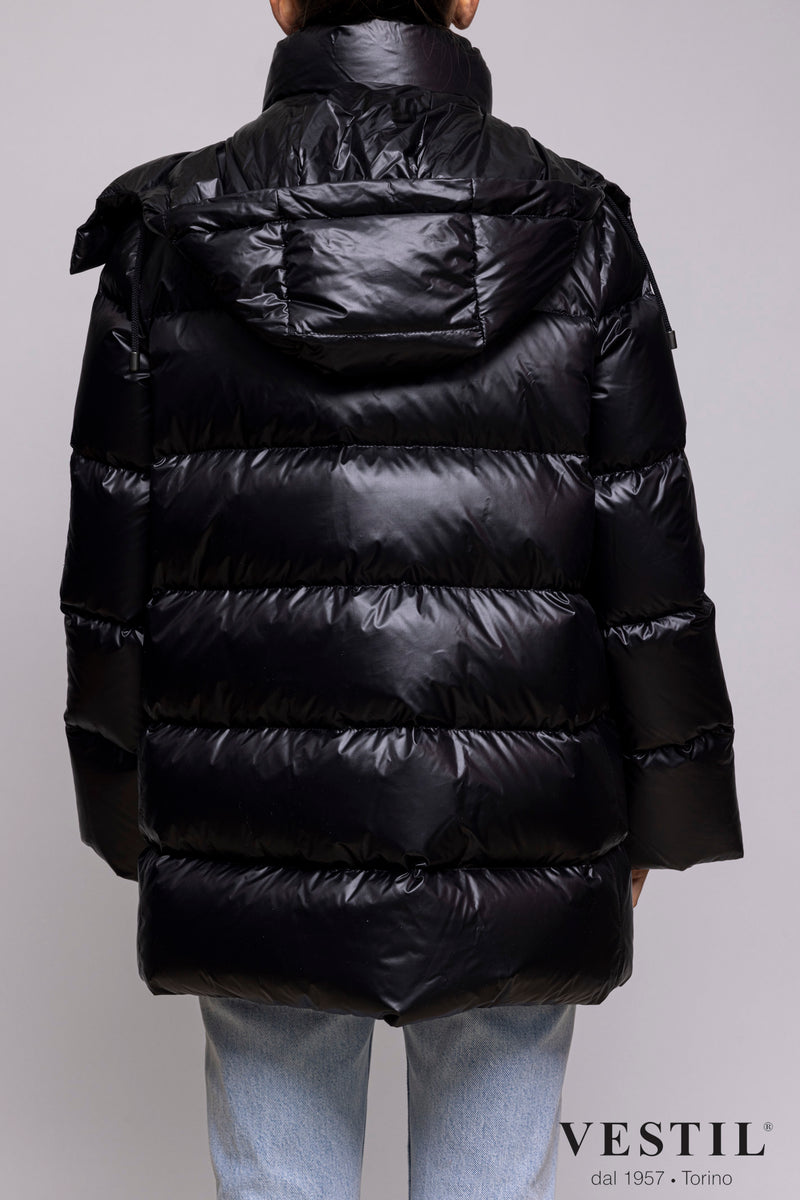 FAY short down jacket with flared sleeves, black, women