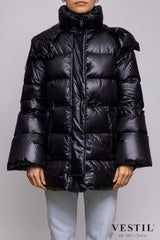 FAY short down jacket with flared sleeves, black, women