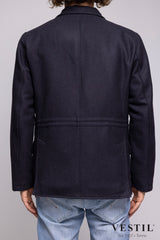 M CECCARELLI MEN'S JACKET, VIRGIN WOOL, NAVY BLUE