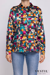 NIU Camicia Donna 617T0S VERDE GIALLO FUCSIA NIU 