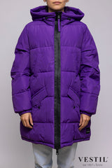 WOMEN'S OOF WEAR JACKET, HOODED DOWN JACKET, ELECTRIC PURPLE