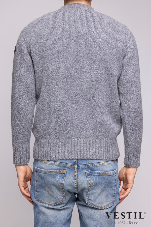 PAUL &amp; SHARK, wool crew neck sweater, grey, men