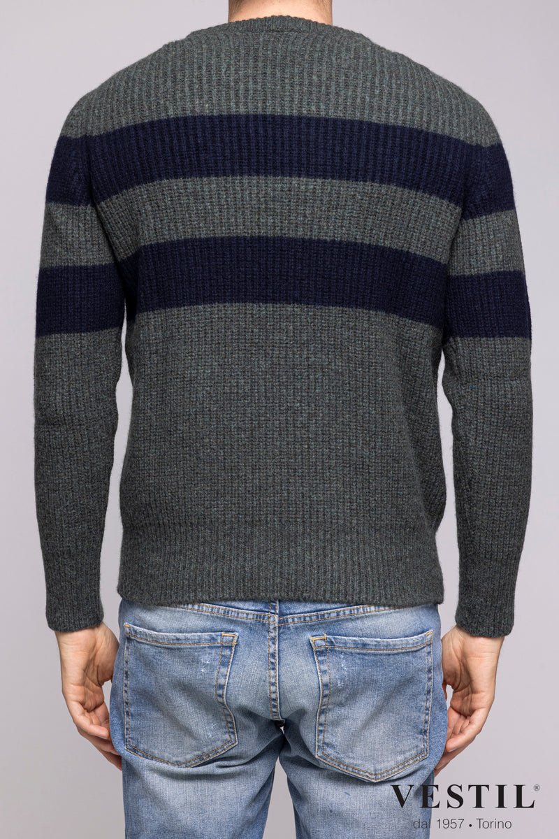 PAUL &amp; SHARK, crew neck sweater, gray blue, man