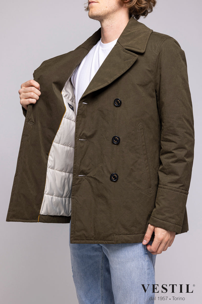 MEN'S SEALUP JACKET, AMALFI PEACOAT, WOOD