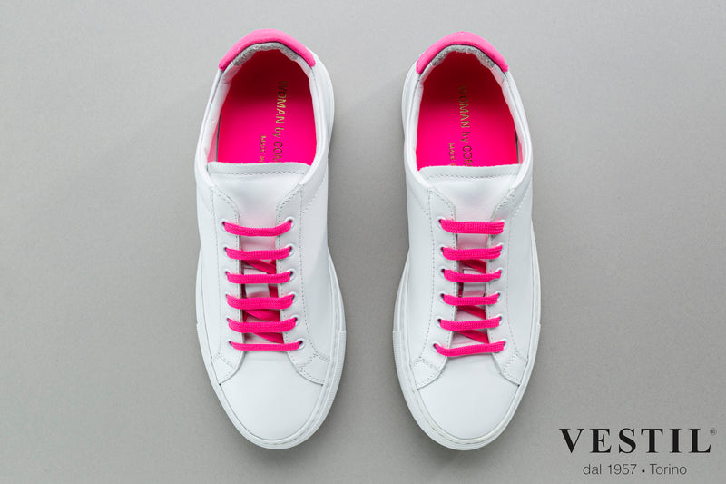 Vestil, sports shoe, white and fluorescent pink, women