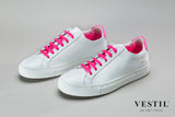 Vestil, sports shoe, white and fluorescent pink, women