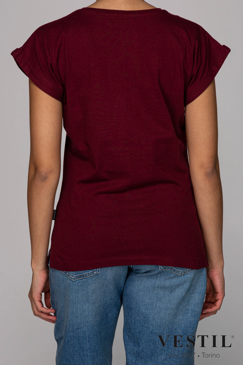 DEDICATED, T-shirt bordeaux donna