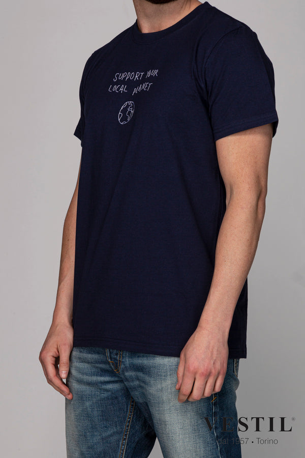 DEDICATED, T-shirt blu uomo