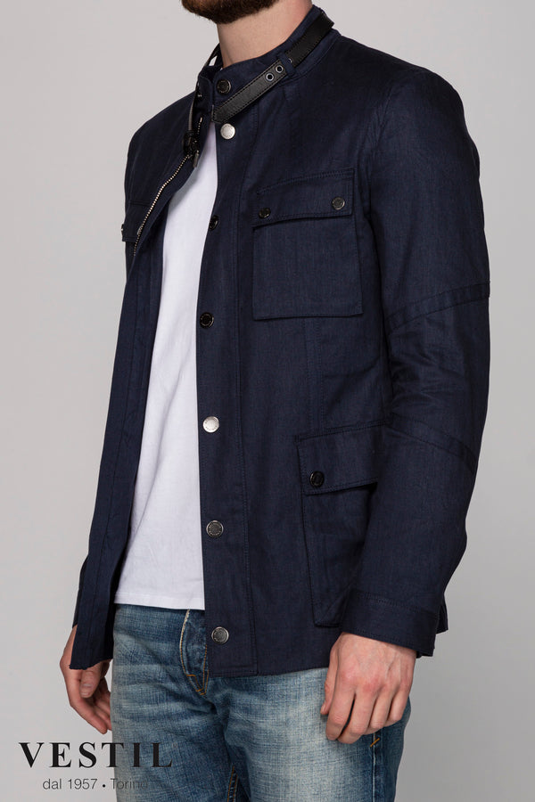 BELSTAFF, Giaccone blu uomo