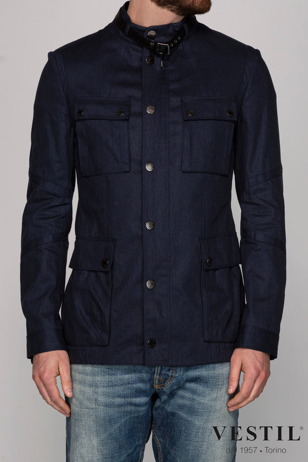 BELSTAFF, Giaccone blu uomo