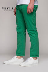 PT05, bright green men's trousers.