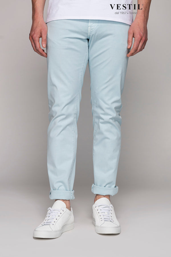 PT05, trousers, light blue, man