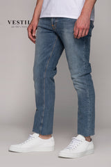 NUDIE JEANS, jeans, azzurro, uomo