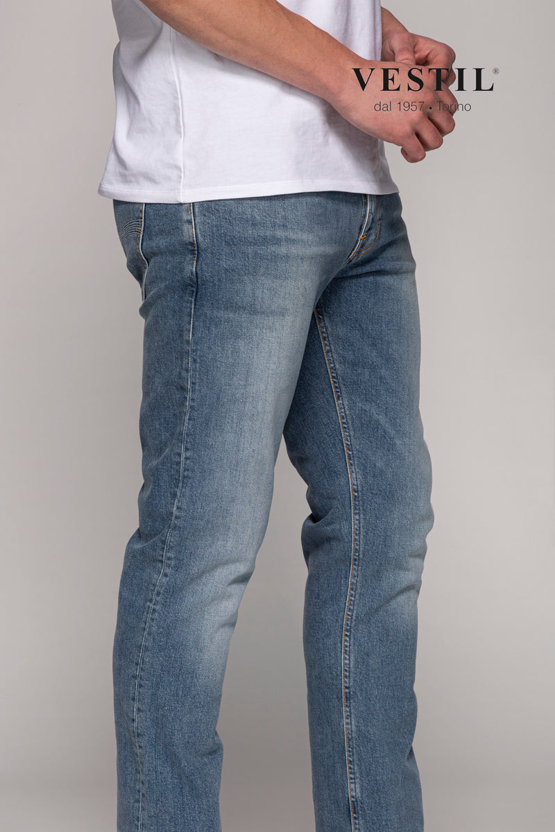 NUDIE JEANS, jeans, azzurro, uomo