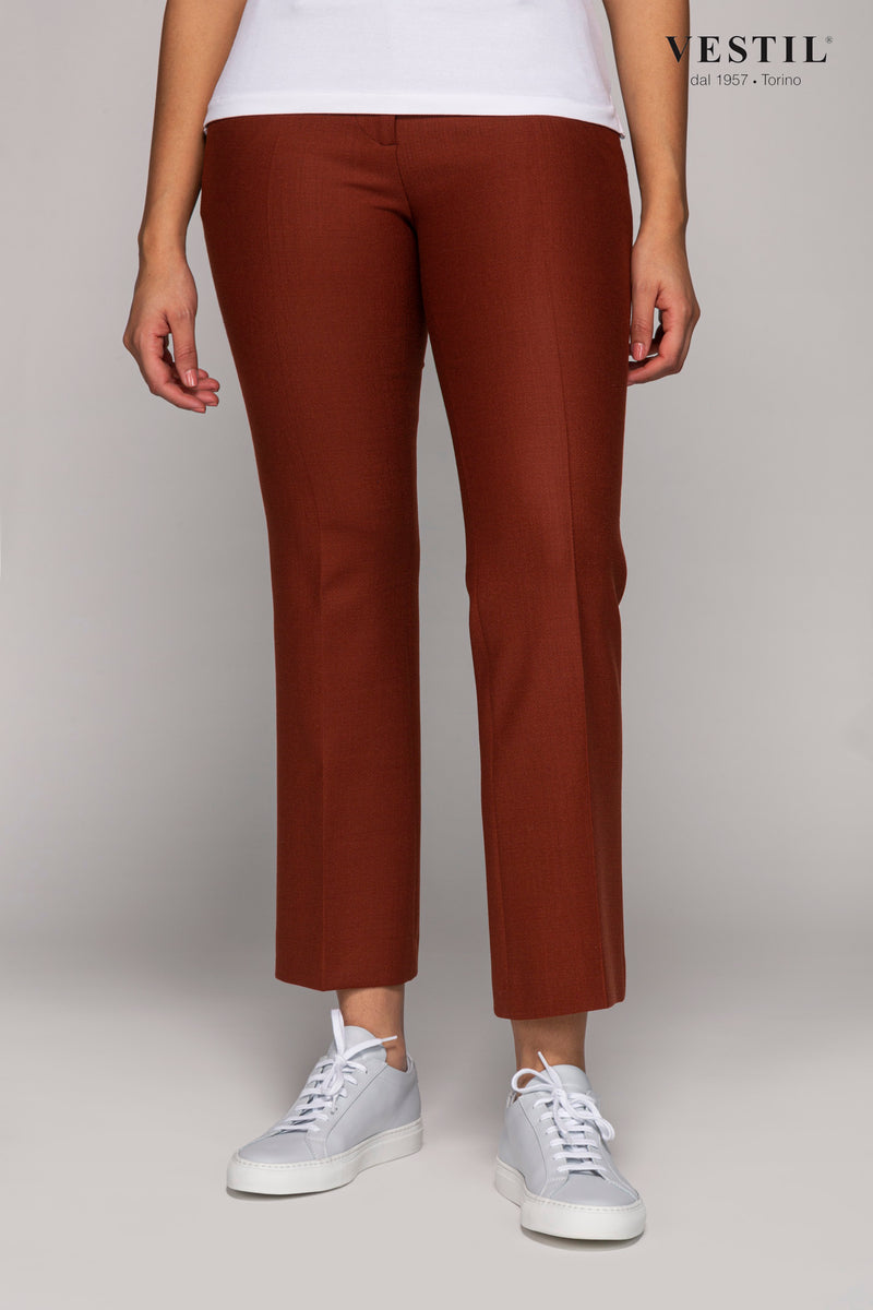 PT01, women's brick trousers