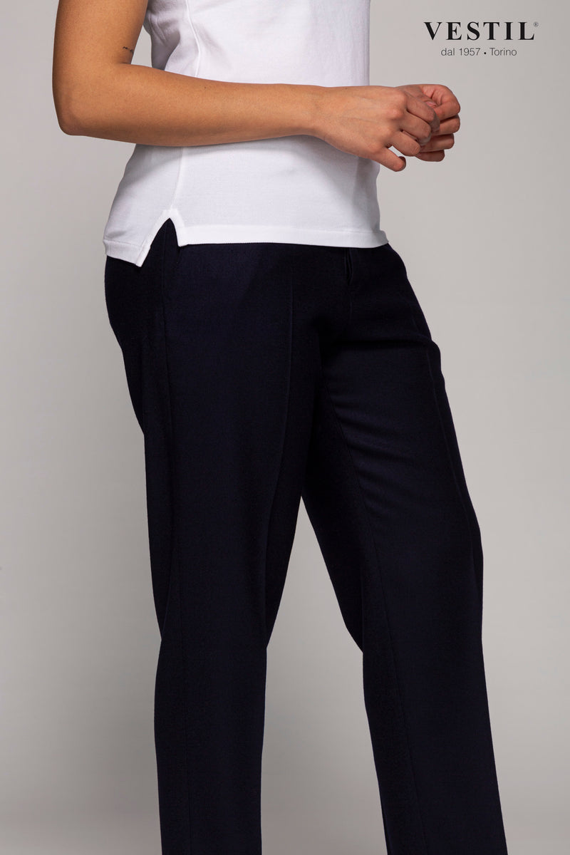 PT01, pantalone blu donna