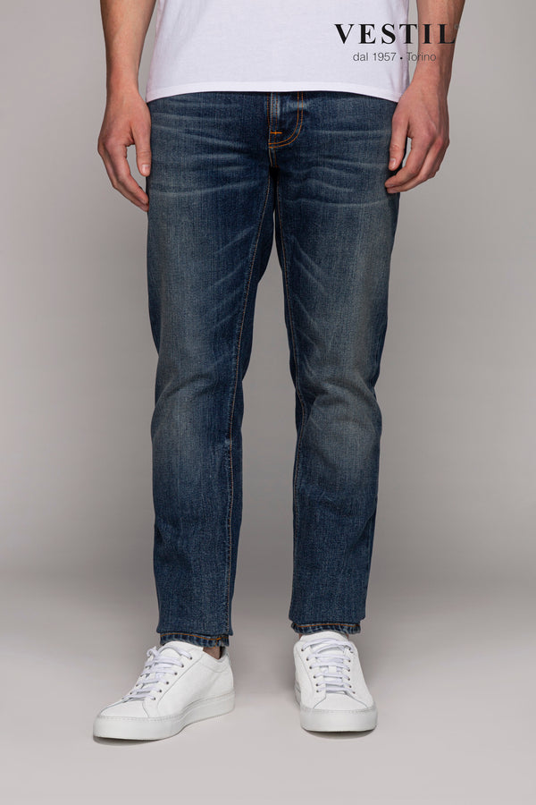 NUDIE JEANS, jeans azzurro uomo