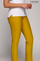 VIA MASINI, women's ocher trousers