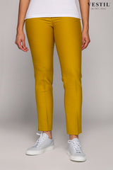 VIA MASINI, women's ocher trousers