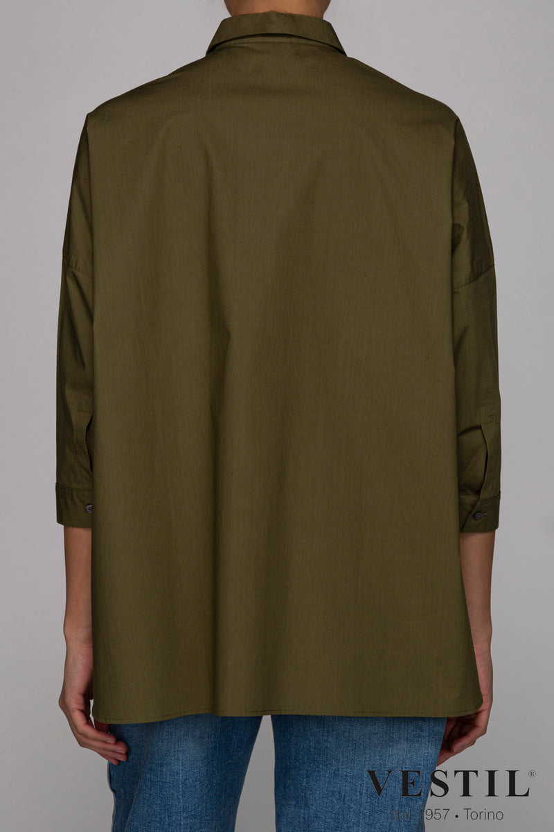 FAY, camicia verde militare donna