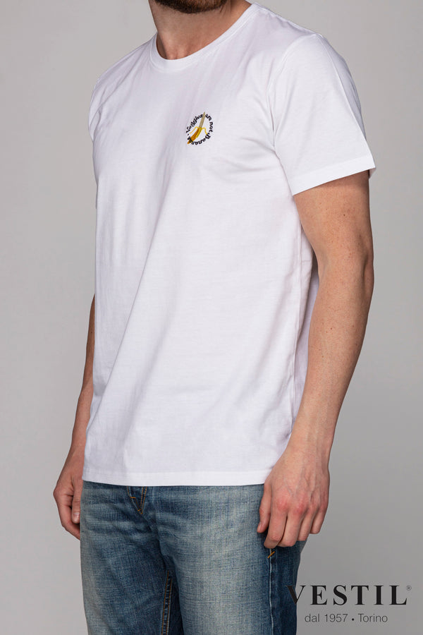 DEDICATED, white men's t-shirt