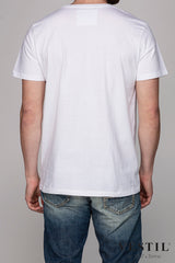 DEDICATED, white men's t-shirt