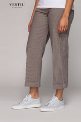 REHASH, cream green black purple women's trousers