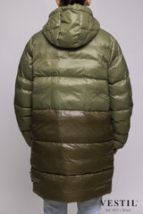 WOMEN'S OOF WEAR JACKET, DOWN JACKET, TWO-TONE GREEN