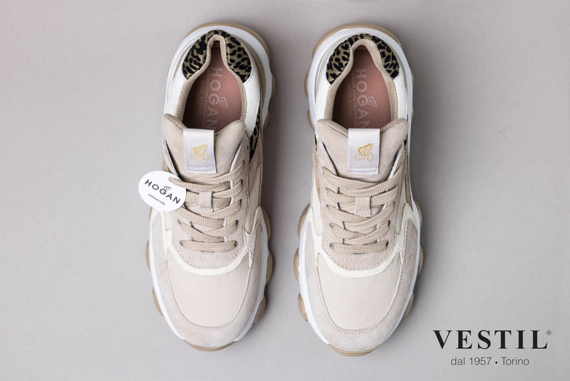 Hogan, sports shoe, beige, women