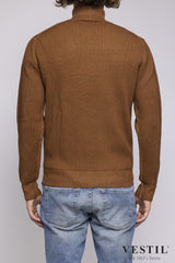 ALTEA, Turtleneck sweater with English rib, merino wool, earthenware, man