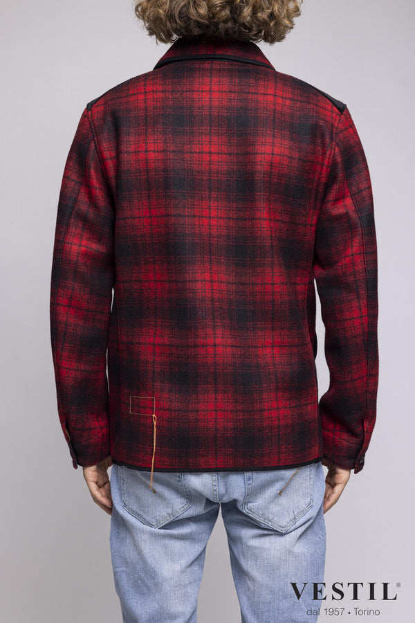 FORTELA MEN'S JACKET, HUNTING JACKET, RED AND BLACK