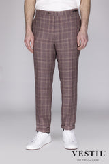 PT01 purple and red patterned men's trousers
