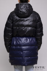 WOMEN'S OOF WEAR JACKET, DOWN JACKET, TWO-TONE BLACK