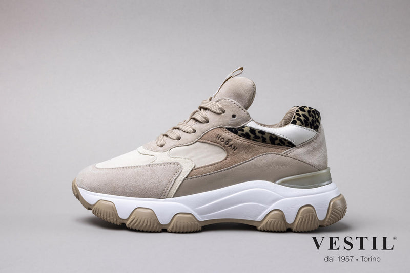 Hogan, sports shoe, beige, women