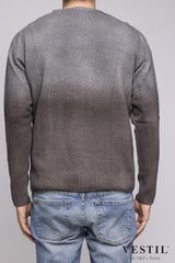 ALTEA, Turtleneck sweater in wool blend, gray and brown, man