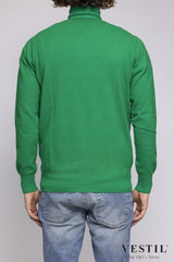 ALTEA, Wool turtleneck sweater, green, man
