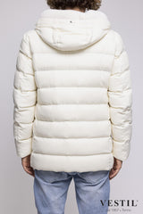 MEN'S HERNO JACKET, NORFOLK WOOL PARKA, WHITE 