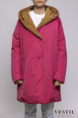 WOMEN'S OOF WEAR JACKET, REVERSIBLE WITH HOOD, COPPER AND SALMON