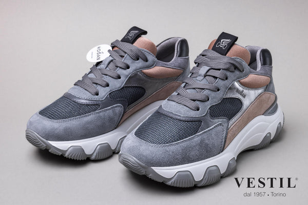 Hogan, sports shoe, gray pink, women