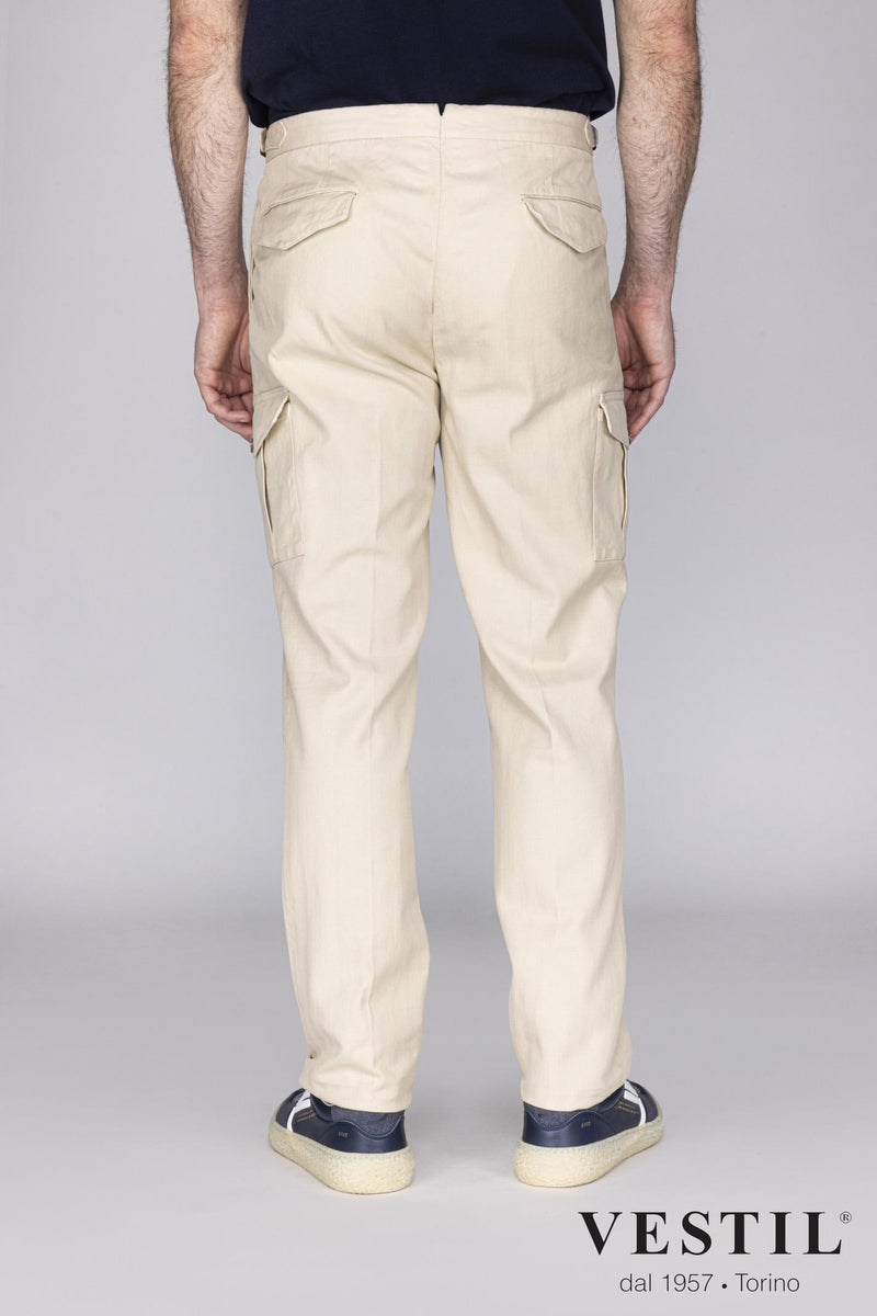 PT01 light beige men's trousers