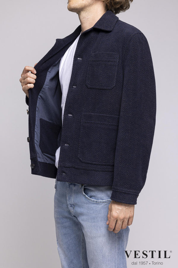 buttons - patch pocket - work jacket - straight bottom