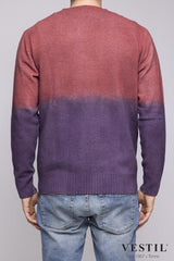 ALTEA, Turtleneck sweater in wool blend, purple and burgundy, man