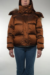 Piumino Corto trapuntato imbottito piuma cappuccio con pelo staccabile abbottonatura coperta 13352000 943 Paul & Shark 