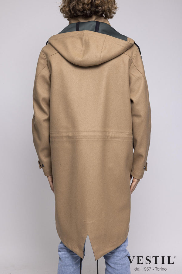 EXEMPLARY MEN'S JACKET, FISH MODEL, CAMEL