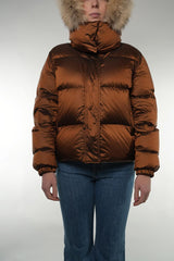 Piumino Corto trapuntato imbottito piuma cappuccio con pelo staccabile abbottonatura coperta 13352000 943 Paul & Shark 