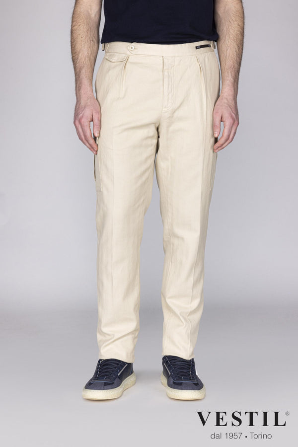 PT01 light beige men's trousers