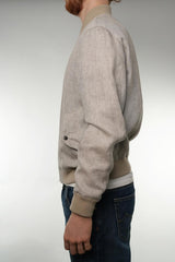 Bomber corto con zip profili in maglia tasche diagonali con bottoni NAM11500170 WXGC205 FAY 