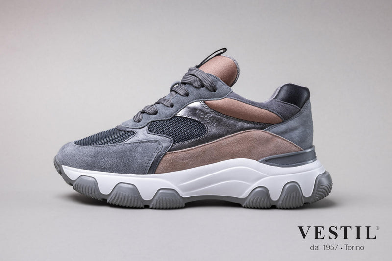 Hogan, sports shoe, gray pink, women