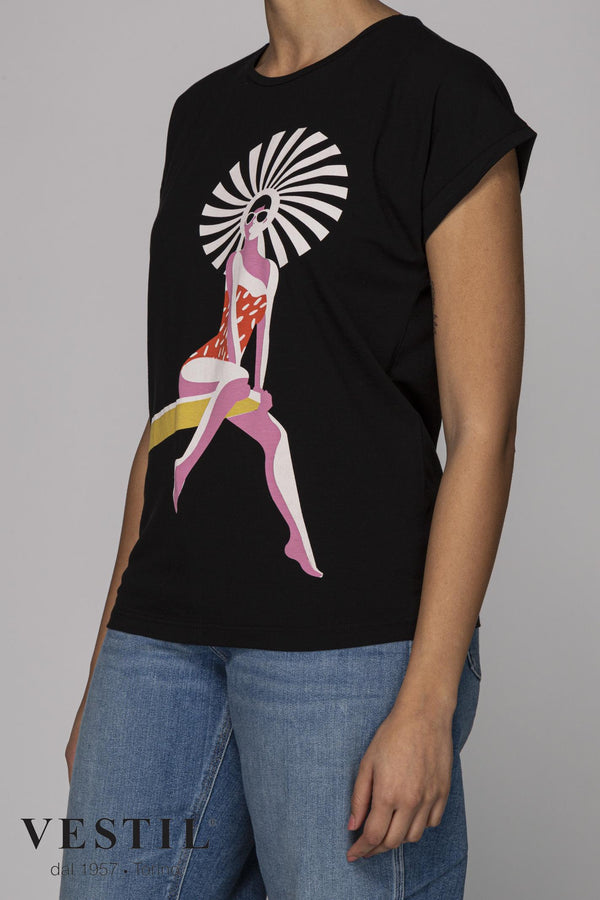 CORA, black women's t-shirt